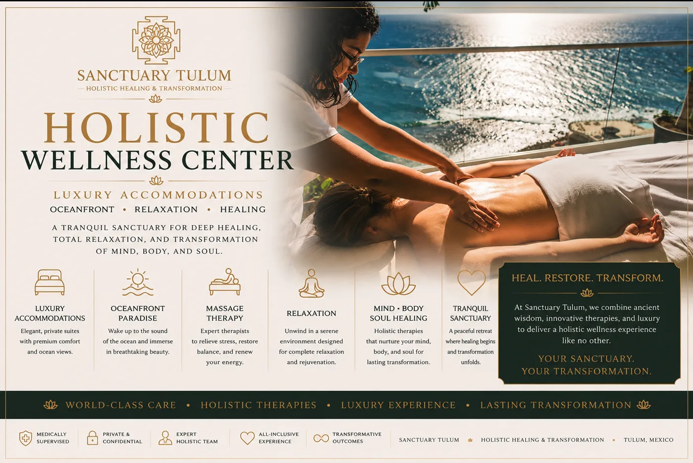 Trauma retreat holistic wellness center at Sanctuary Tulum