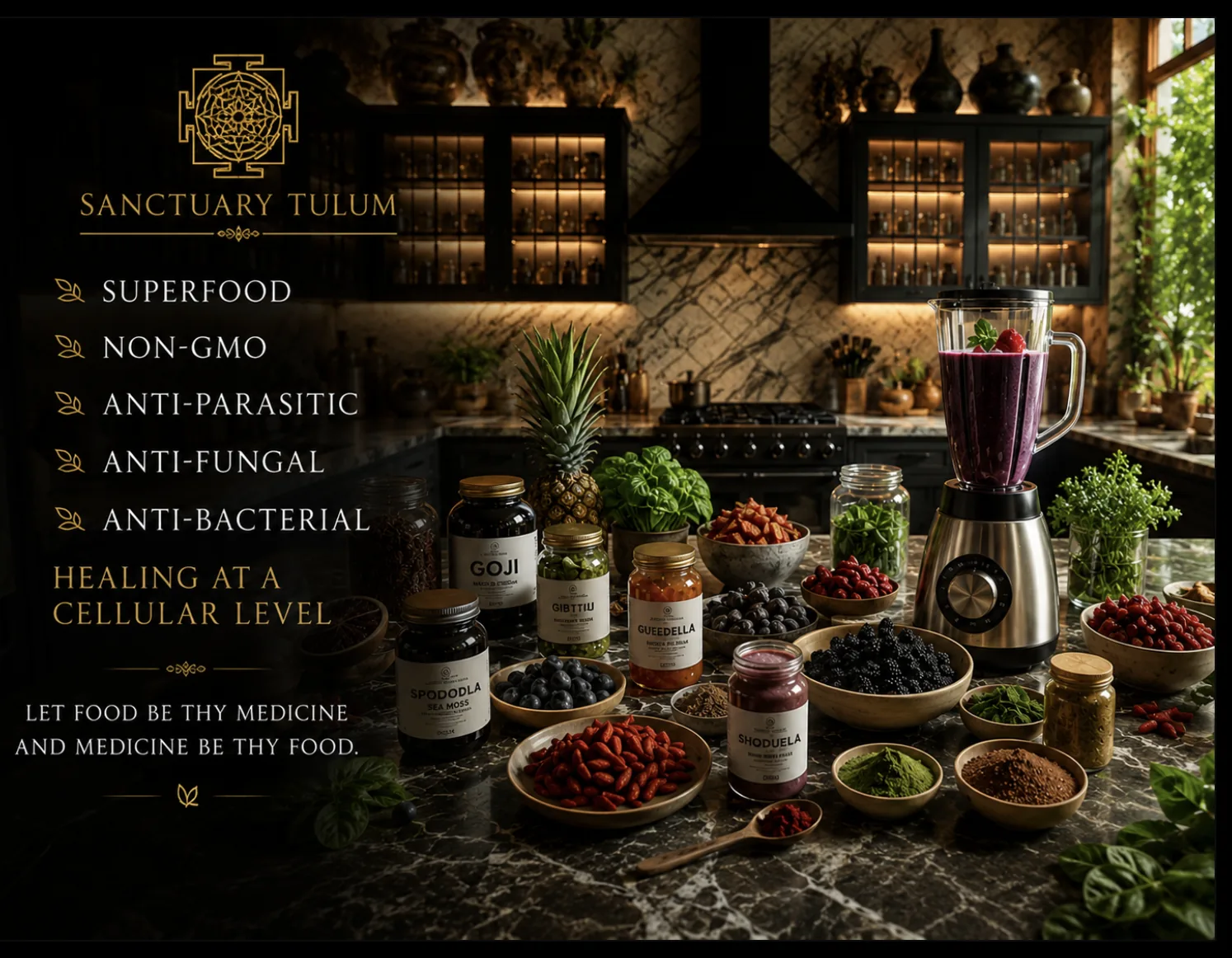 Organic superfood nutrition at Sanctuary Tulum