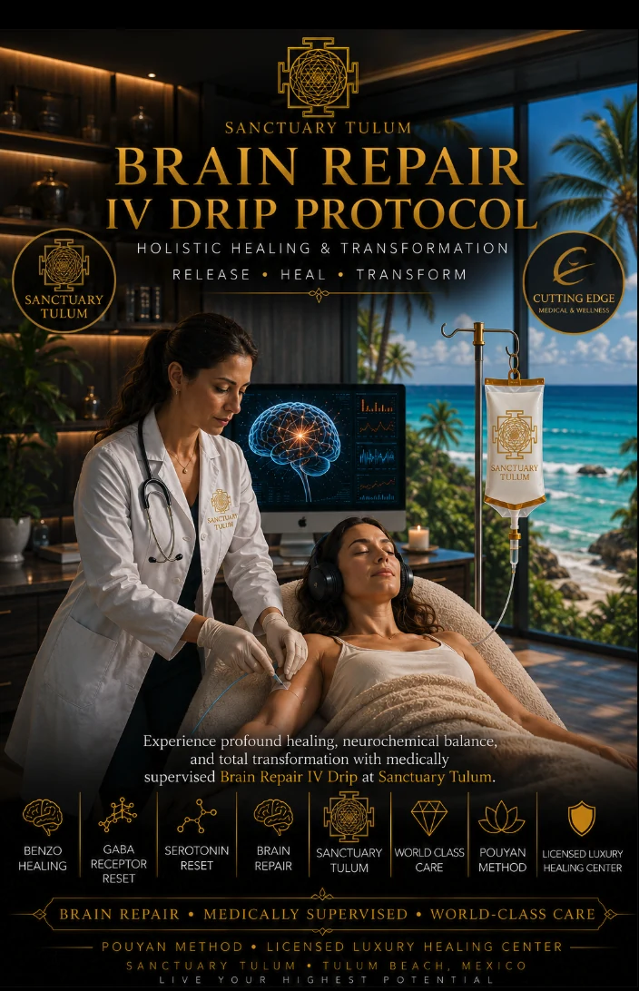 Brain Repair IV Drip Protocol at Sanctuary Tulum — Pouyan Method