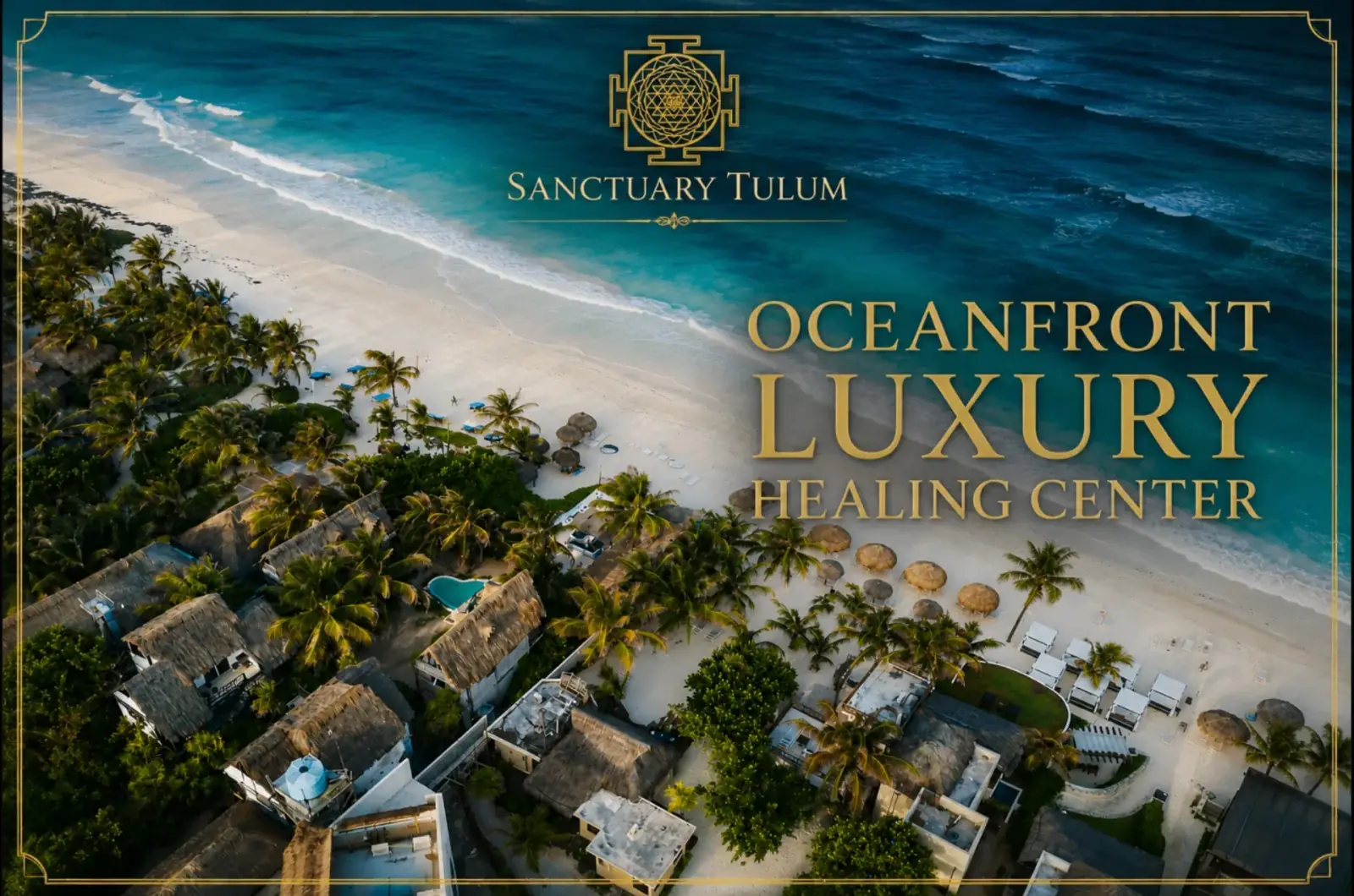 Luxury oceanfront mental health treatment estate at Sanctuary Tulum